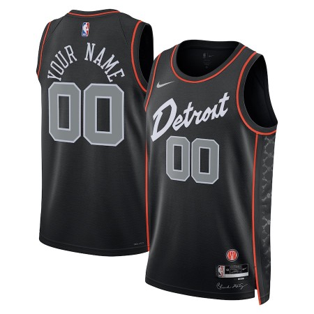 Maillot Homme Detroit Pistons Personnalisable 2023-24 Nike City Edition Noir Swingman